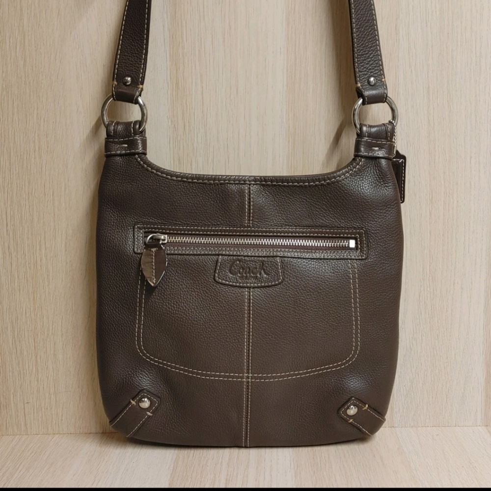 Coach Penelope Crossbody Bag Brown Leather Slim F14679